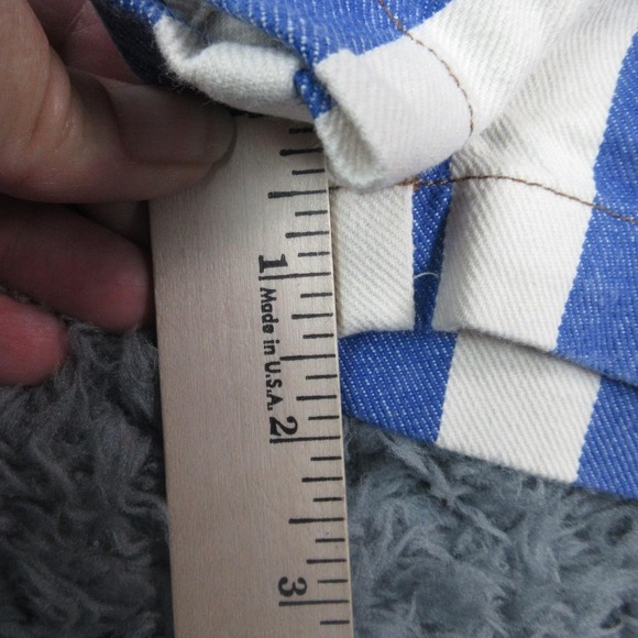 Mini Boden Shorts Girls 6-7Y Blue White Stripe Cotton Denim Pockets 20x1.5* NWT - Picture 5 of 14